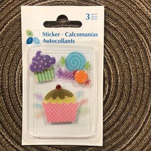 Momenta Dimensional Stickers - Cupcakes Candy